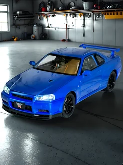 Гтр Модель автомобиля Nissan Skyline GT-R R34 1 24