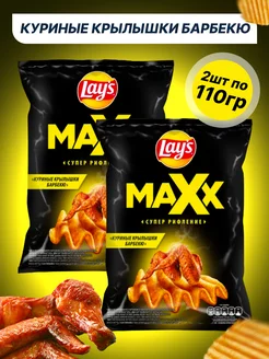 Чипсы картофельные Maxx Куриные крылышки барбекю 2уп по 110г