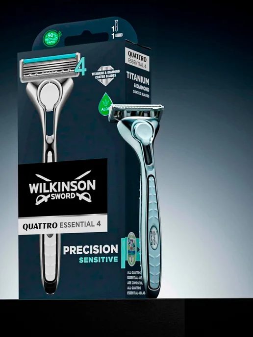 Wilkinson Sword Quattro Essential 4 Precision Sensitive Станок для бритья, вариант, фото 2