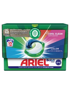 Капсулы для стирки белья Color, 12 шт Ariel 244831653 купить за 694 ₽ в интернет-магазине Wildberries