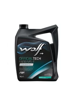 Масло моторное OFFICIALTECH MS-F 5W-30, 4 л Wolf 244833103 купить за 3 511 ₽ в интернет-магазине Wildberries