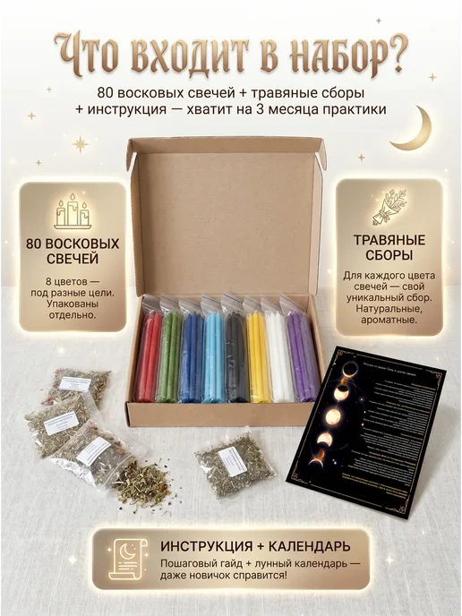 НАМЕРА Свечи восковые натуральные цветные набор, черный, фото 7
