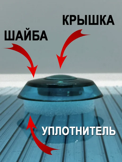 Kit-Kot Термошайба для поликарбоната универсальная, голубой, фото 3