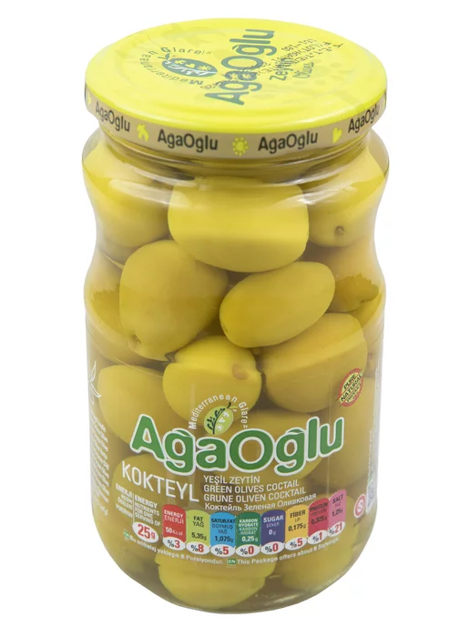 AgaOglu Оливки коктейльные 370 гр калибровка 3XL (161-180 шт кг), 370 г, 180 шт, фото 6