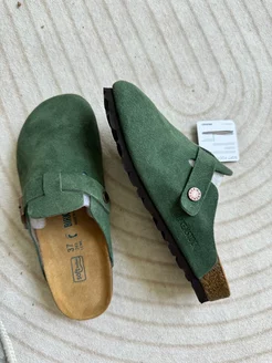 Мюли, сабо из натуральной замши Биркенштоки закрытые BIRKENSTOCK 245119553 купить за 5 751 ₽ в интернет-магазине Wildberries