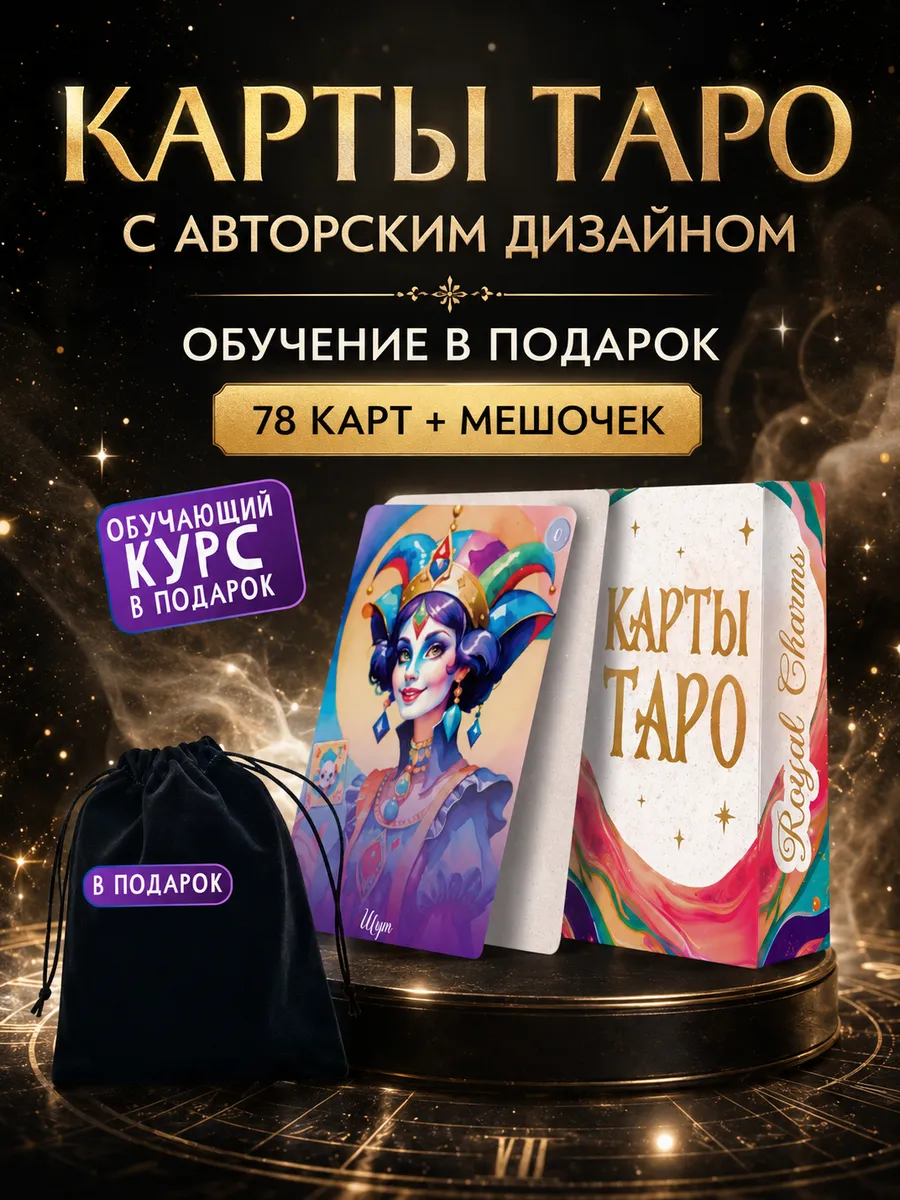 Гадальные Карты Таро 78 карт с мешочком для новичков
