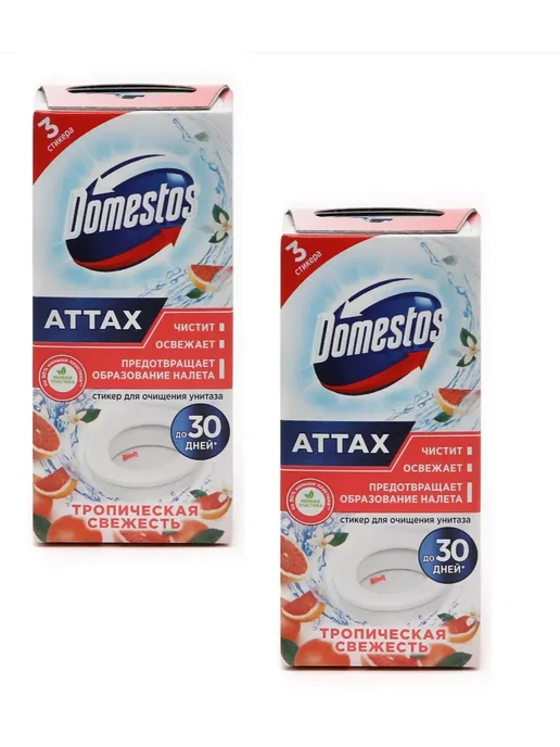 Domestos Стик для очищения унитаза, 30 г, 2 уп, 30 г