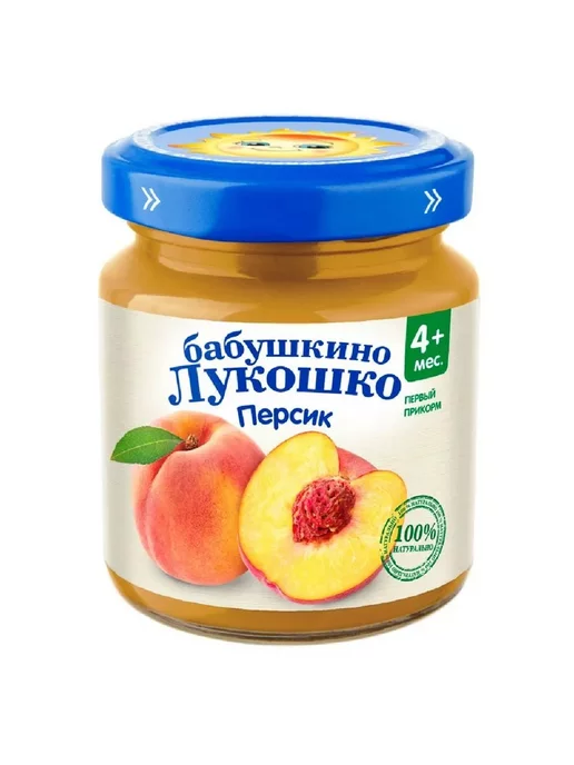 Бабушкино лукошко пюре из персиков д детского питания-3шт, 3 шт