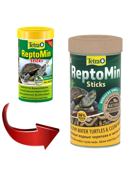 TETRA Корм для черепах водных Reptomin Sticks палочки 250 мл 2 шт, 250 мл, 2 шт, фото 2