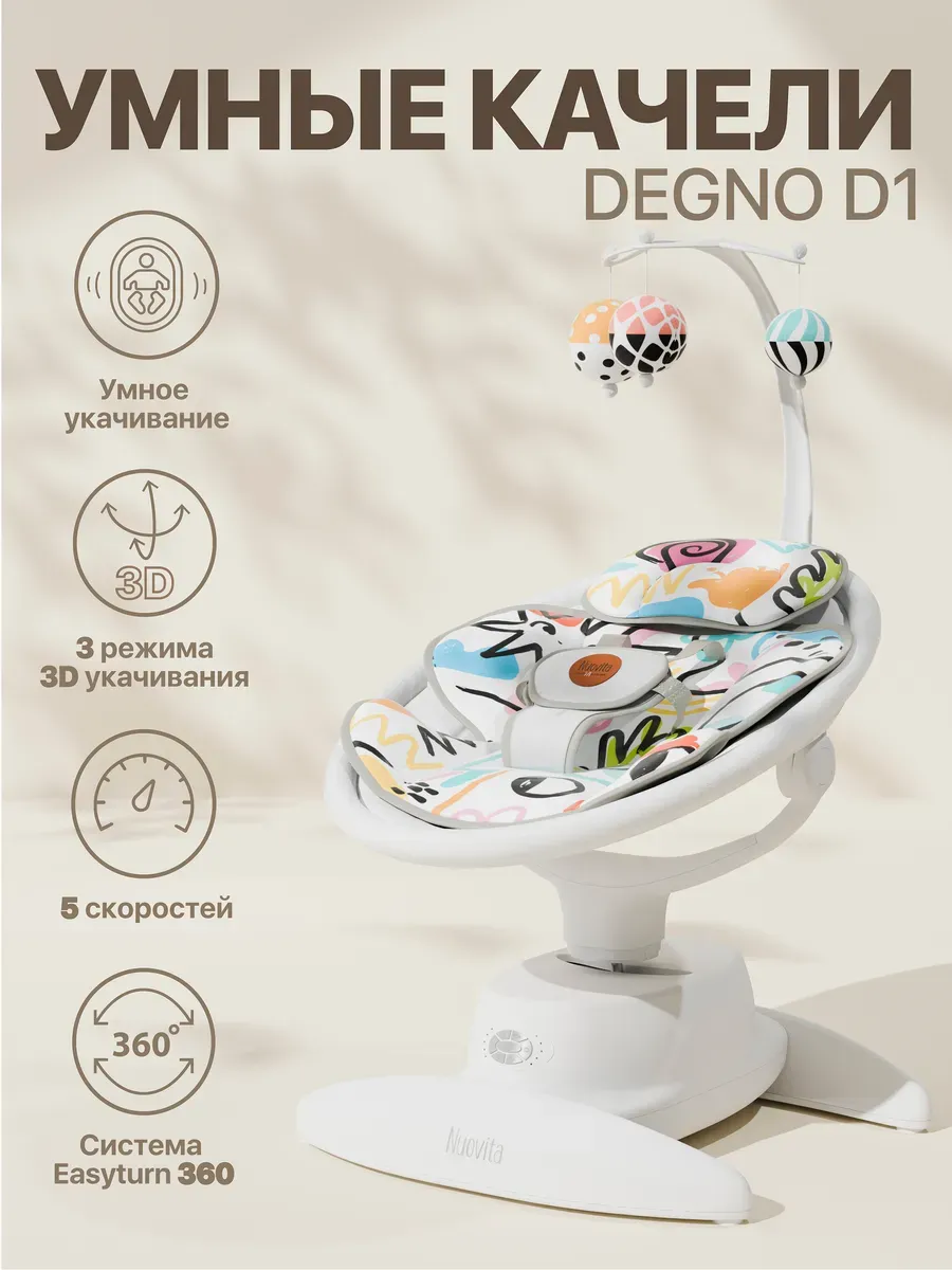 Электрокачели для новорожденных с 0 Degno D1