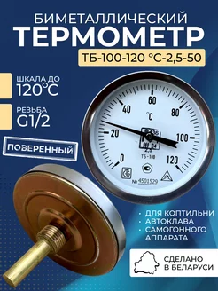 Термометр биметаллический ТБ-100-120 °C-2,5-50 BelGasEnergy 245289916 купить за 1 838 ₽ в интернет-магазине Wildberries