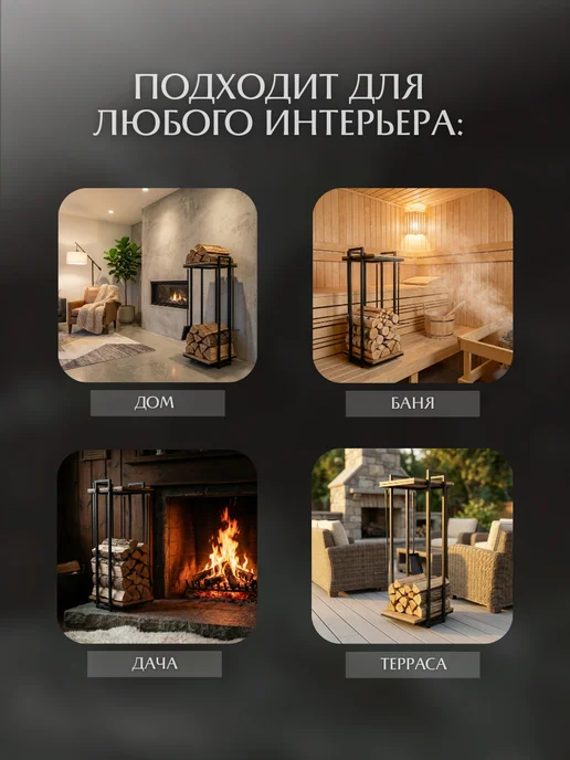 Ferrum Master Дровница Аврора, черный, фото 4