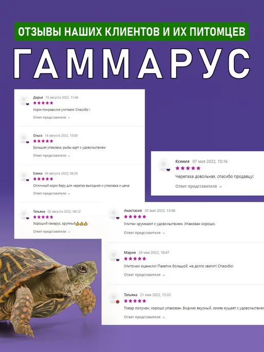 ZooПровизия Гаммарус для черепах, корм для рыб и грызунов, вариант, фото 6