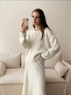 Костюм трикотажный с юбкой 32Clothes 245320898 купить за 2 091 ₽ в интернет-магазине Wildberries