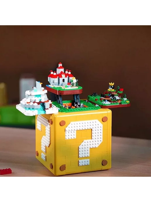 LEGO Конструктор Марио, Блок Знак вопроса желтый, 88019 2064 д, желтый, фото 2