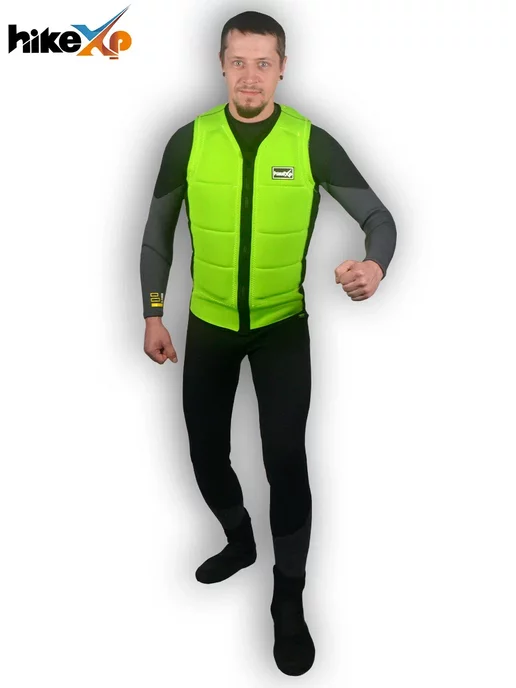 hikexp Спасательный (страховочный) жилет Neoprene Anti Shock Green, зеленый, фото 7