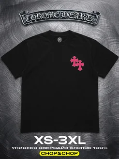 Футболка оверсайз с принтом Chrome Hearts Хром Хартс y2k CHOP&CHOP