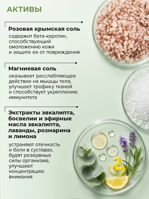 ARAVIA Professional Соль для ванны с магнием, эвкалиптом и лимоном, вариант, фото 2