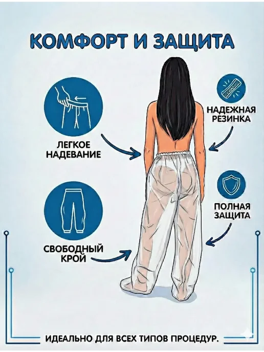 Костюм для прессотерапии одноразовый 10 шт (рубашка, штаны), 10 шт, фото 2