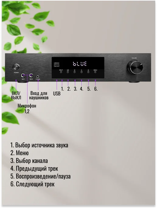 HYPER SOUND Интегральный усилитель звука HI-FI K3, вариант, фото 5