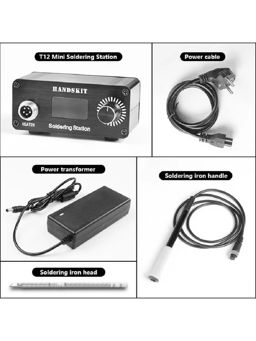 Smart equipment Цифровая портативная паяльная станция Mini HandsKit T12, черный, фото 4