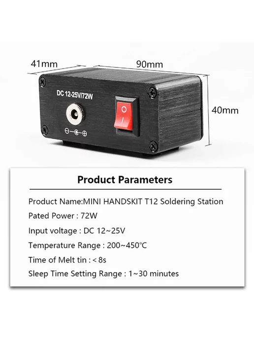 Smart equipment Цифровая портативная паяльная станция Mini HandsKit T12, черный, фото 5