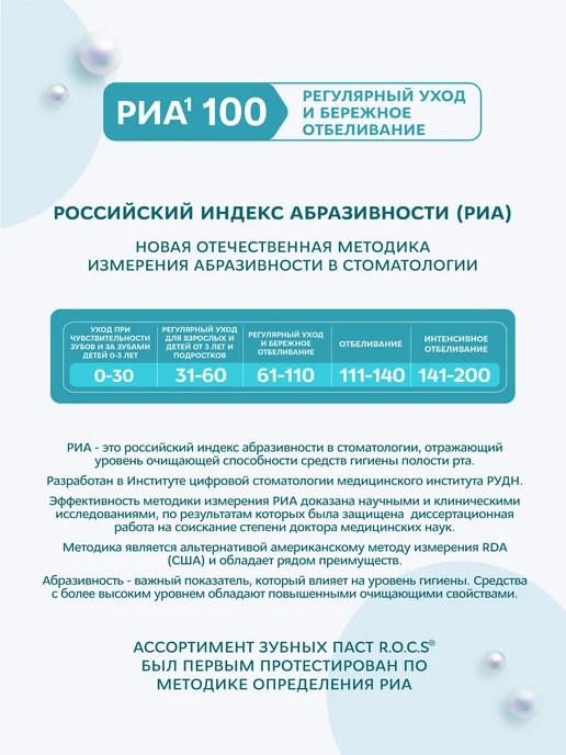 R.O.C.S. Зубная паста Активный кальций набор 2шт по 94 гр, 2 шт, 94 г, фото 4