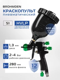 Краскопульт краскораспылитель пневматический HVLP