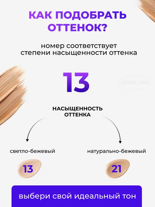 TINCHEW Увлажняющая тональная основа с коллагеном SPF15, тон 13, бежевый, тональный крем, фото 6