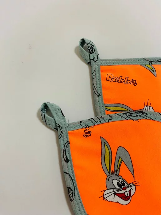 lovetex.store Прихватки кухонные для горячего, комплект 2шт, оранжевый, фото 2