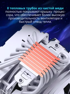 MT880 White RGB Кулер для процессора 280Вт Snowman 245774629 купить за 3 680 ₽ в интернет-магазине Wildberries