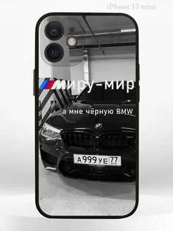 Чехол на iPhone 12 mini с принтом машина BMW