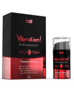 Интимный гель эффект вибрации Vibration Strawberry 15мл