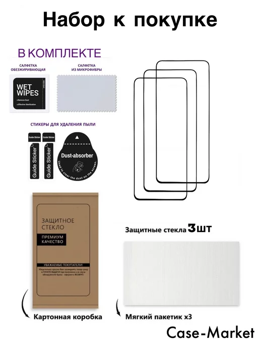 Case-Market Защитное стекло для Xiaomi Redmi 13, Сяоми Редми 13, вариант, фото 3