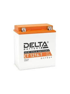 Аккумулятор мото DELTA AGM CT 1216.1 14Ah 230A ПП 151x87x161