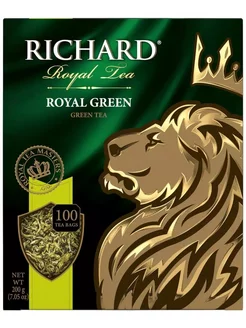 Чай зеленый Royal Green 100пак Richard 245970575 купить за 283 ₽ в интернет-магазине Wildberries