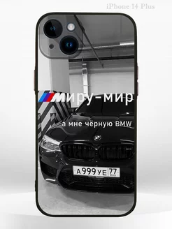 Чехол на IPHONE 14 Plus с принтом машина BMW