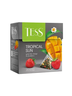 Чай зеленый Tropical sun, в пирамидках, 20 шт TESS 246022924 купить за 100 ₽ в интернет-магазине Wildberries