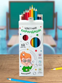 Цветные карандаши, 12 цветов