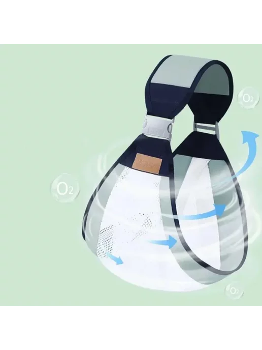 GOODSTORAGE Слинг переноска для новорожденных детей, синий, фото 5