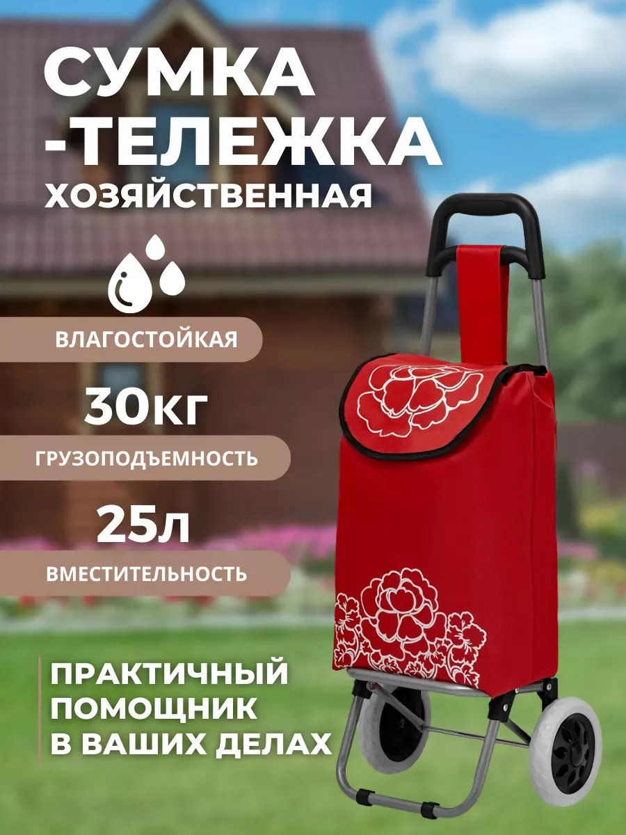 Сумка-тележка на колесах хозяйственная 25 литров BC-422