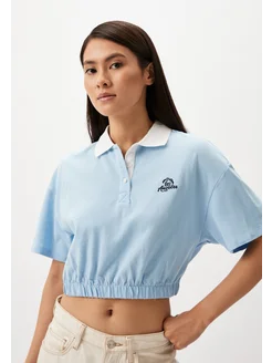 Укороченная футболка-поло H&M 246141711 купить за 1 668 ₽ в интернет-магазине Wildberries