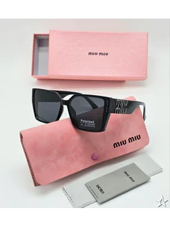 Солнцезащитные очки трендовые miu miu 246246152 купить за 1 632 ₽ в интернет-магазине Wildberries