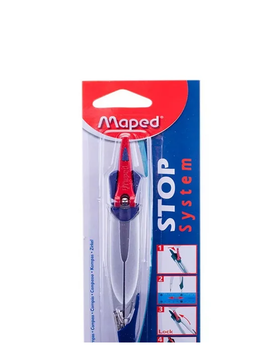 MAPED Циркуль "Stop System" металлический, 135мм, серый, фото 2