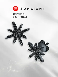 Серебряные серьги с фианитами SUNLIGHT 246298975 купить за 999 ₽ в интернет-магазине Wildberries