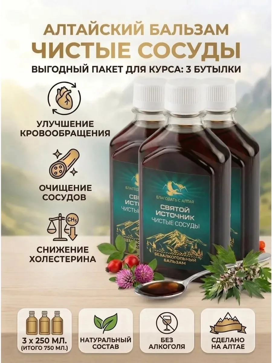 Алтайский бальзам для сердца, сосудов,снижение холестерина