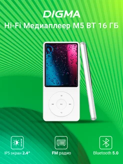 MP3 плеер M5 16Гб Bluetooth 2,4" Hi-Fi FM радио