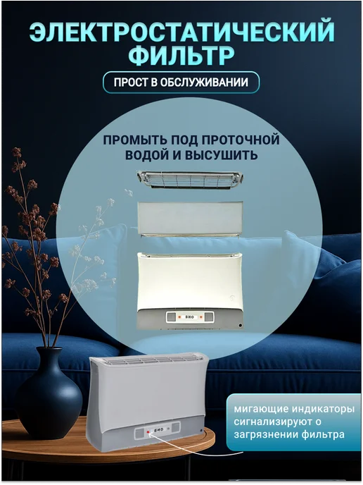 СУПЕР-ПЛЮС Ионизатор воздуха Био серый, серый, фото 4