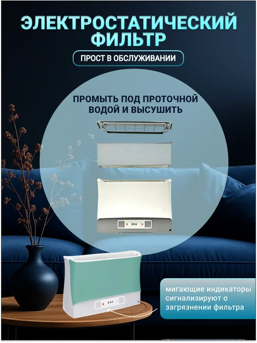 СУПЕР-ПЛЮС Ионизатор воздуха Био серый, зеленый, фото 4