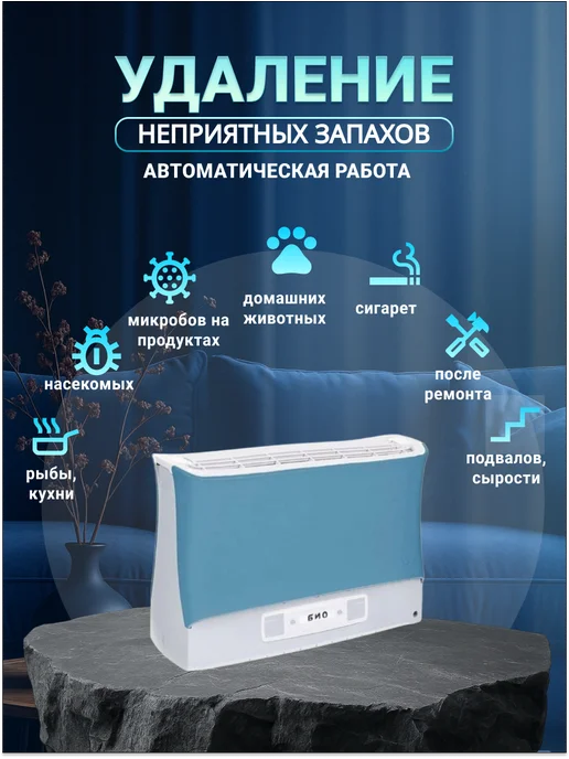 СУПЕР-ПЛЮС Ионизатор воздуха Супер Плюс Био синий, синий, фото 2